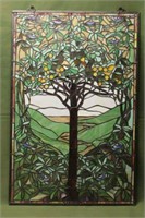 Stained Glass Mosaic Art Piece, Approx 23"x35"