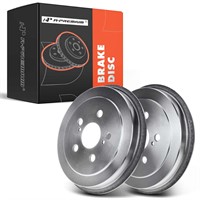 A-Premium Rear Disc Brake Drums Set Compatible wit