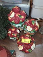 Apple decor cookie jars
