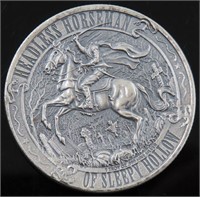 SLEEPY HOLLOW HEADLESS HORSEMAN 1 OZ FINE SILVER