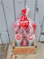 NEW COCA-COLA Wooden Crate with Accessories