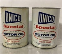 UNICO MOTOR OIL ONE QUART FULL CANS QTY. 2