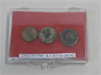Three Constantine Coins 307 AD-348 AD
