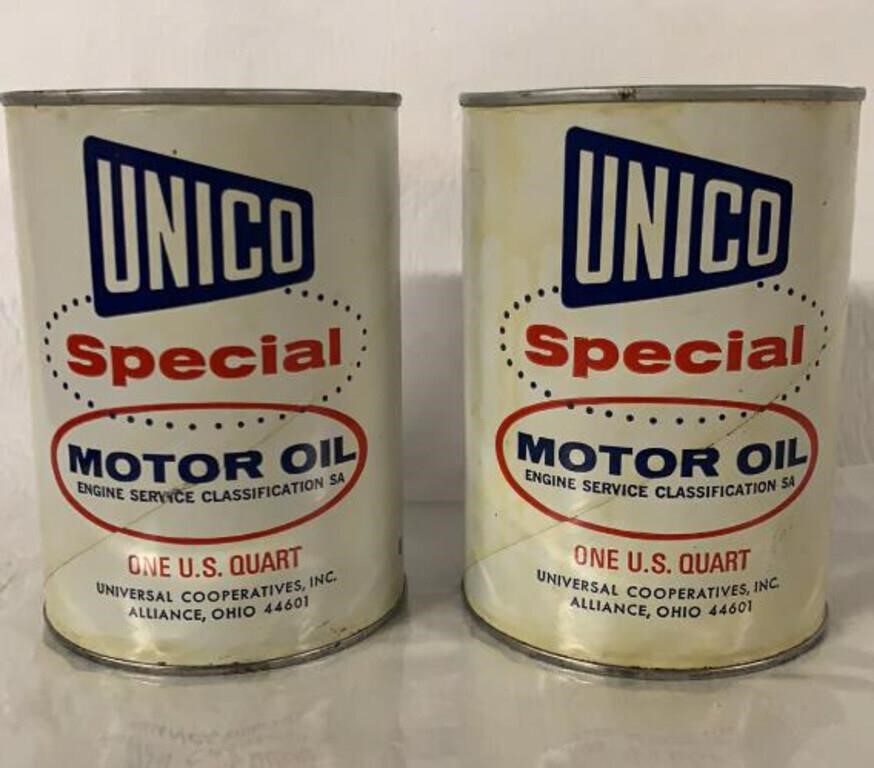 UNICO MOTOR OIL ONE QUART FULL CANS QTY. 2