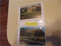 2 Burlington Postcards - Library And Flower Garden