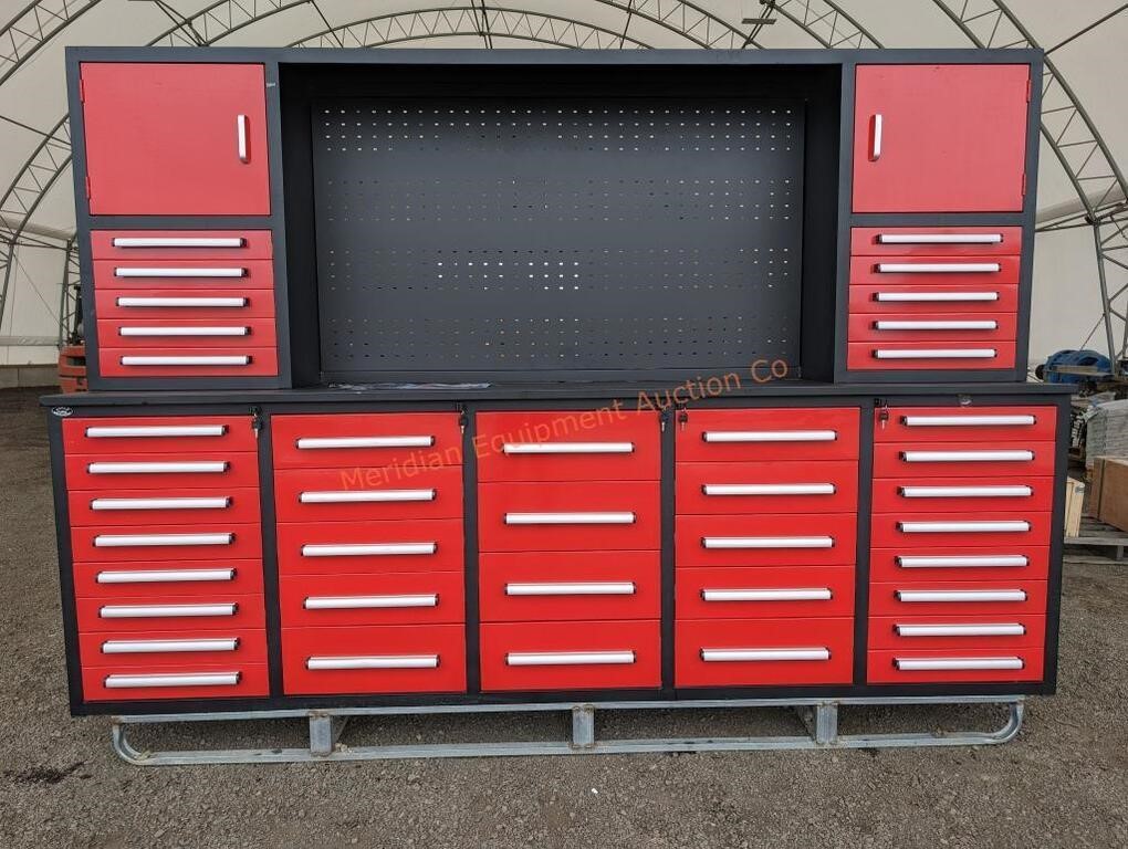Steelman 10' Storage Cabinet with Workbench 40 Dra