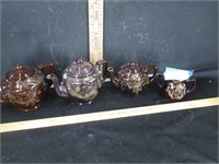 Redware teapots