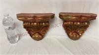 Vintage Shell Bracket Sconces Wall Corbel Shelves