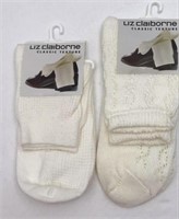 2pr New Liz Claiborne Socks White