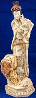 Vintage Large Chinese Carved Bone Empress Figure