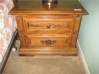 Pecan 2 Drawer Bedside Table Matches 21-24