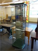 All Glass Lighted Cabinet - Touch On/Off