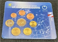 2002 8 Coin Official First Issue Of The Euro Coins
