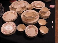 51-piece set of Edwin Knowles china, Pansy