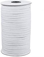 New White Elastic Band for Sewing - 100 Yards 1/4