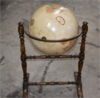 Large Replogle Floor World Globe on Wood Stand