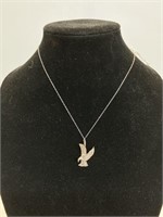 18" Necklace w/eagle .925 Italy