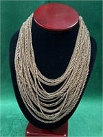 Vintage goldtone multi strand necklace