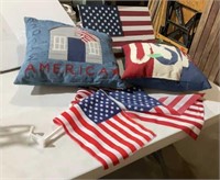 USA flags, pillows