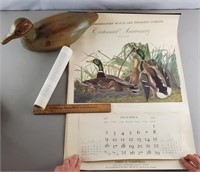 Wooden Duck & 1956 Audubon Calendar