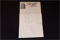 Original 1895 Rochester Candy Works Large Receipt