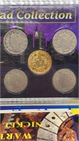 Liberty Head V nickel collection (5) w/lawsuit