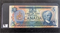 1979 Canadian 5 Dollar Bill