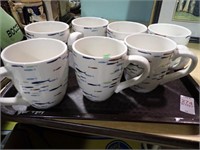 7 FISH DECORATED MUGS