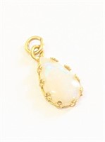 Gold and Opal Pendant  L