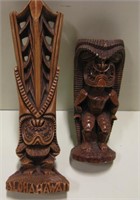 2 Coco Joe's Hapa-Wood Hawaiian Fetish Statues
