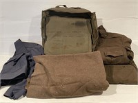 Selection of Military Blankets & Wool Garmets