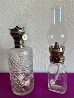 2 Vintage / Antique Small Oil Lamps