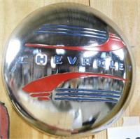 Chevrolet hubcap licensed metal wall art, 10"w