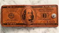 New wallet 100 dollar bill, inside has tons of
