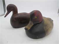 IRON STONE DUCK AND SIGNED DECOY  X2