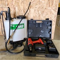 Backpack Sprayer & Cordless drill