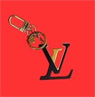 Louis Vuitton gold/black Purse Charm keychain