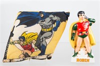 Ceramic Robin Bank and Batman Pillow