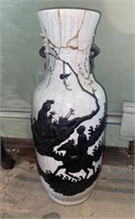 20th C. Chinese Nanjing Crackleware Baluster Vase