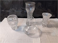 Decanter and Glass Vases