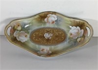 R S GERMANY DISH HAND PAINTED ROSES