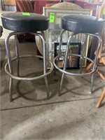 Qty 2 Chrome Base Bar Stools