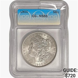 1900 Morgan Silver Dollar ICG MS66