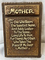 Vintage mother quote wall hanging