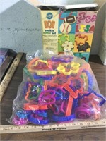 Box of  Vintage Plastic Cookie Cutters