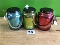 Battery Operated Hanging Jar Lights lot of 3