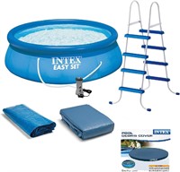 Intex Swimming Pool with Ladder & Pump  15ft Cover