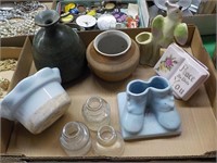 pottery, porcelain, ink bottles