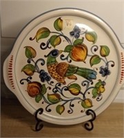 Decorative Plate Made in Italy with Plate Stand