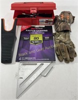 Tools Box w/ Tools, Gloves, & Under Armour Hat